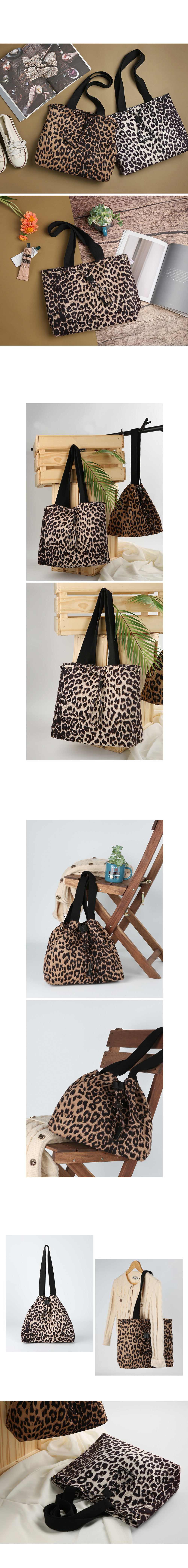 Leopard String Bucket Bag-Holiholic