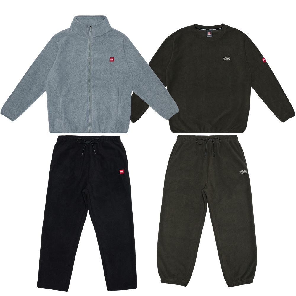 JB_CNN001 남자기모 4종 플리스 집업 긴팔라운드티셔츠 일자바지 조거바지 후리스세트