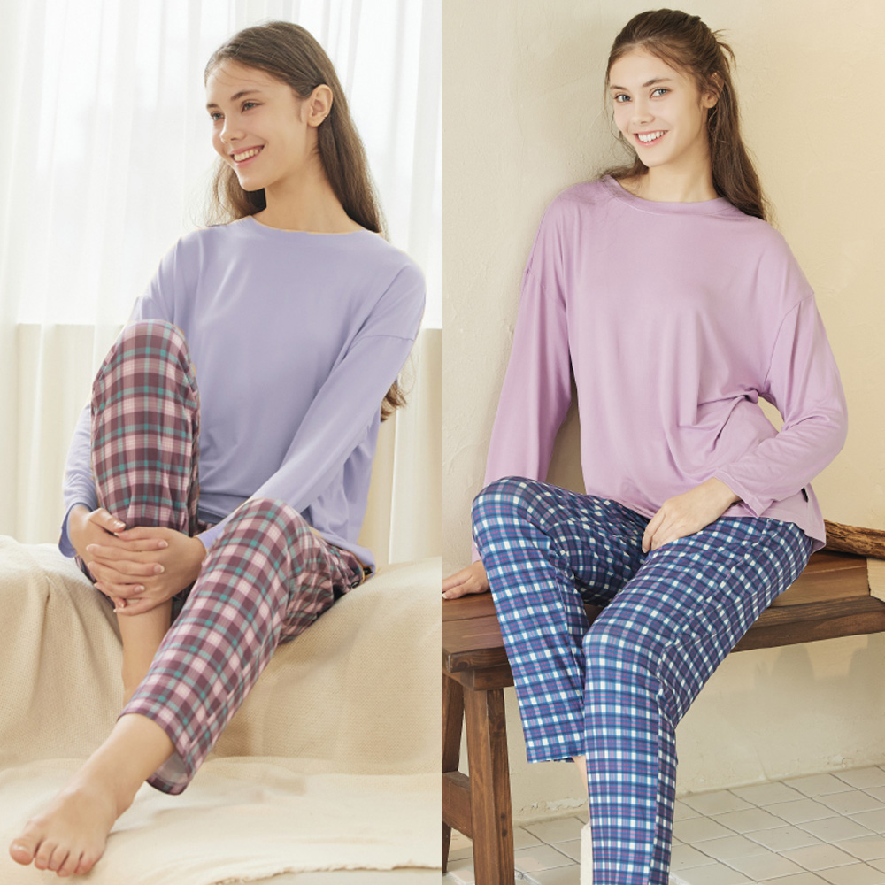 JB_CNN025 휘핑 기모 이지웨어 여성 B세트(상의2, 하의2)