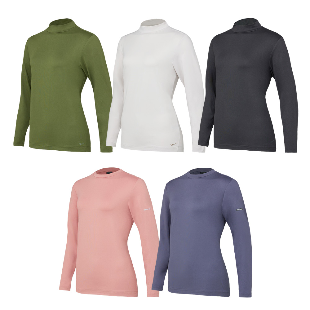 JB_프로스펙스004 여성 기모 하프넥 긴팔라운드티셔츠 5종