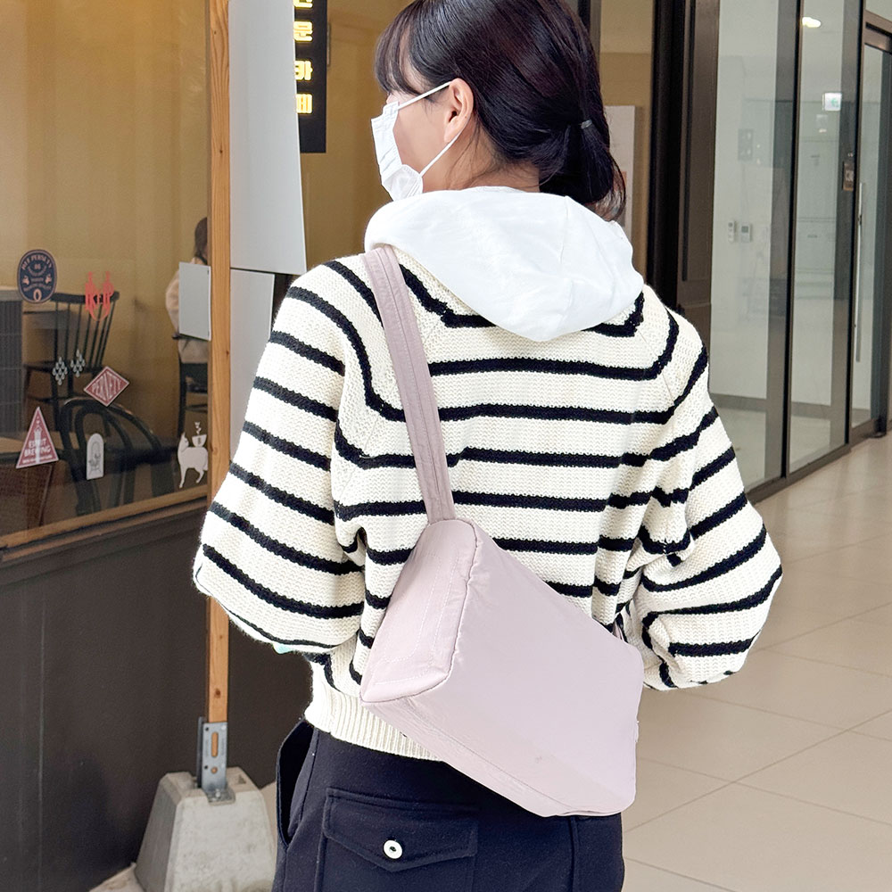 BR_1014 캐주얼 데일리 여성 앞지퍼 크로스백