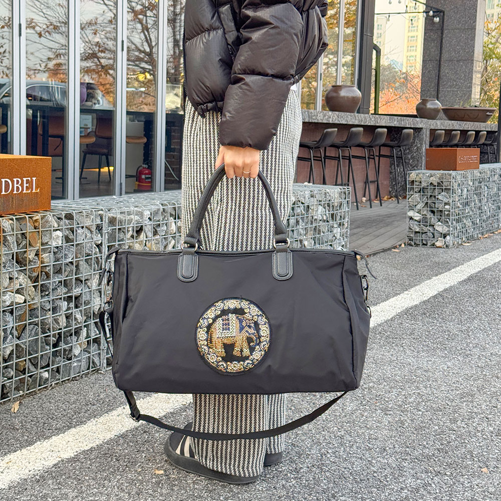 BR_17451 캐주얼 여행 스포츠 큐빅 보스턴백