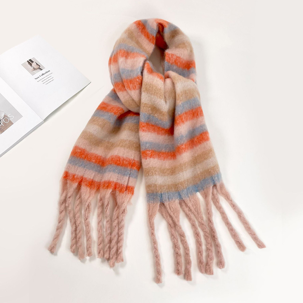 CT_1007 겨울 스트라이프 목도리 레게 숄 머플러