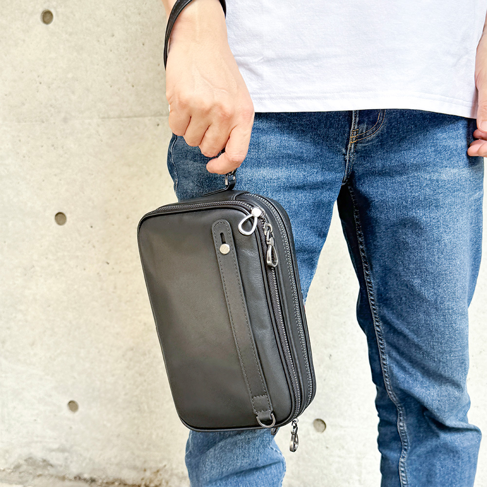 DKES_B7749-1A 남자 가죽 클러치 맨스백 크로스백