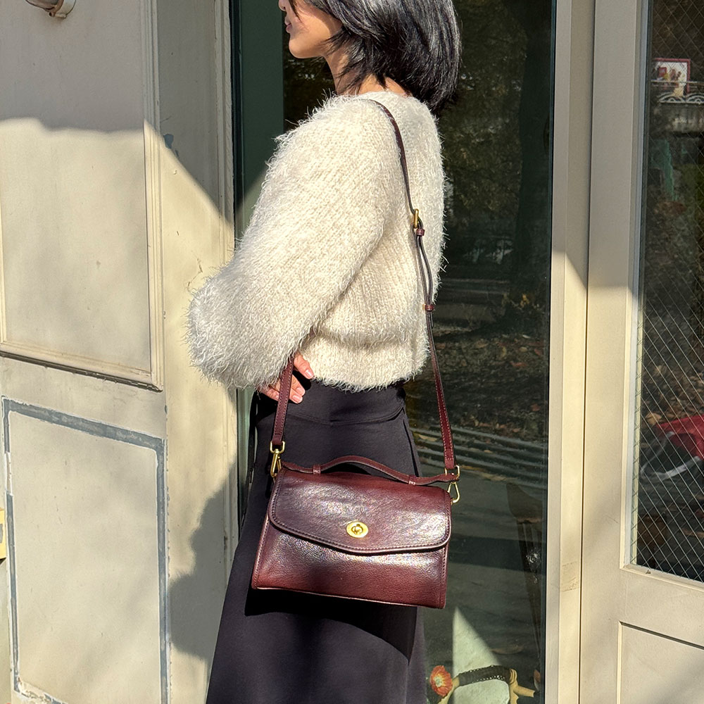 DKES_G8041 여성 가죽 레트로 토트 크로스백