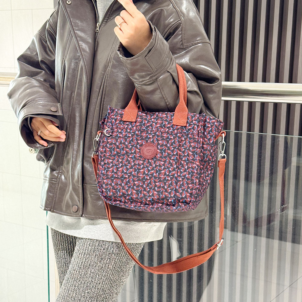 DKAC_91304 데일리 캐주얼 패턴 토트 크로스백