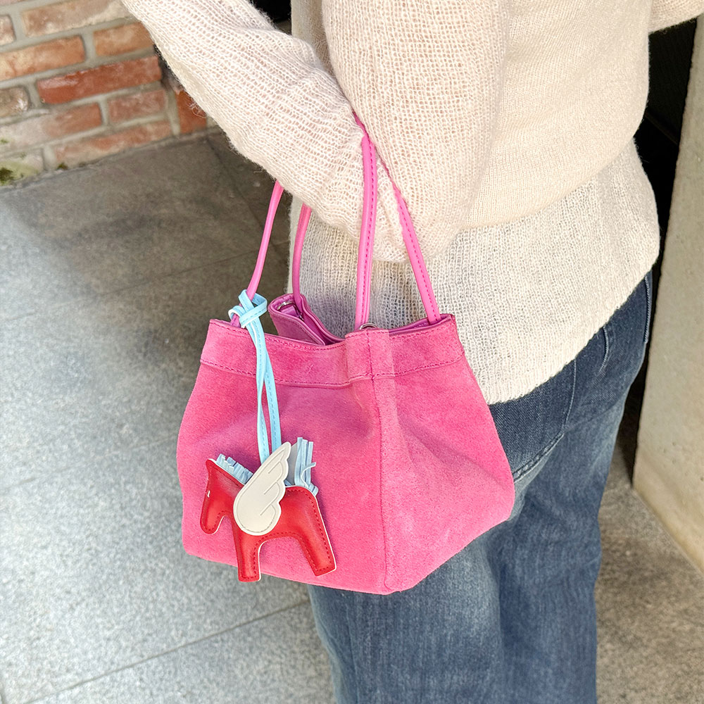 FC_1-20 여성 가죽 스웨이드 사각 미니 토트 크로스백