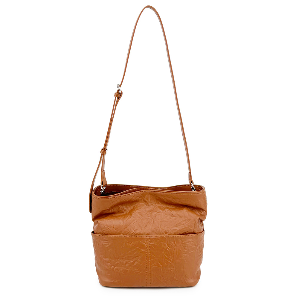 FC_A2091 여성 가죽 주름 토트 크로스백