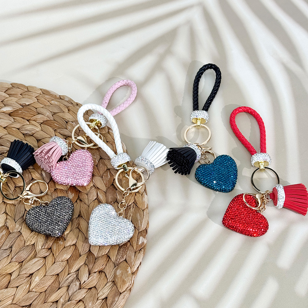 FC_보석 하트 큐빅 키링