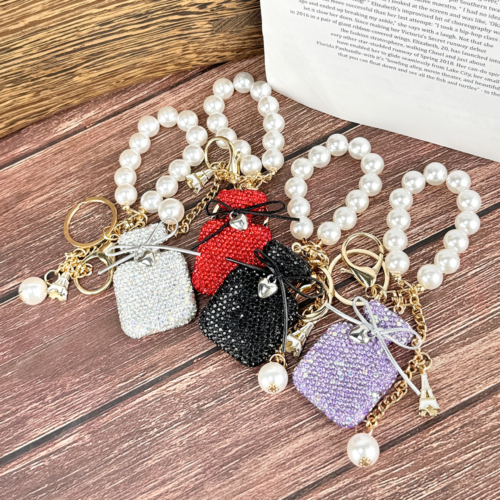 FC_보석 큐빅 향수병 키링