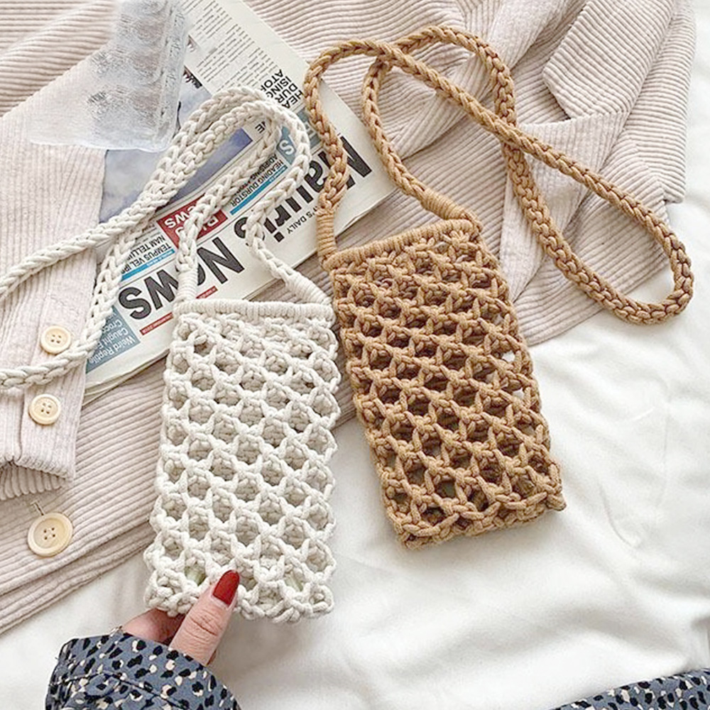 MT_23608 니트 미니 크로스백 네트 뜨개 가방