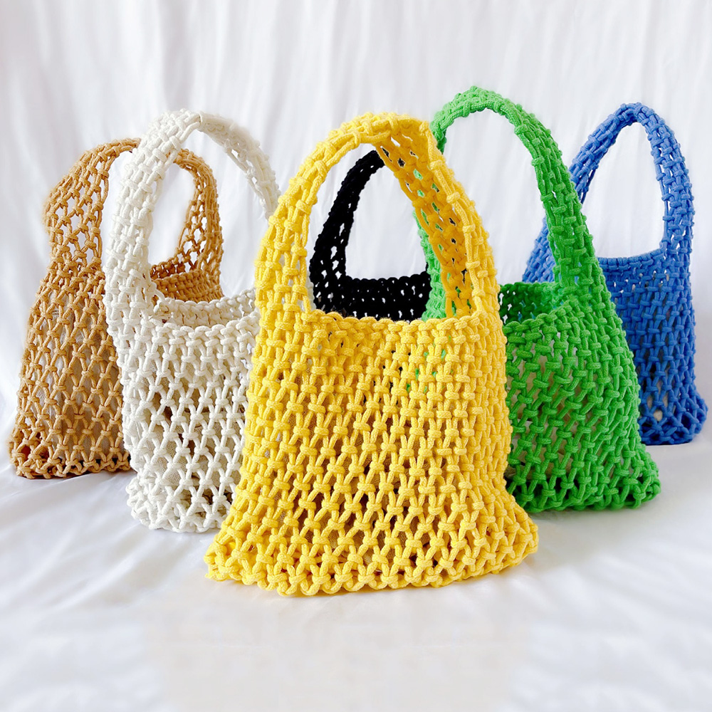 MT_23609 니트 미니 토트백 네트 뜨개 가방