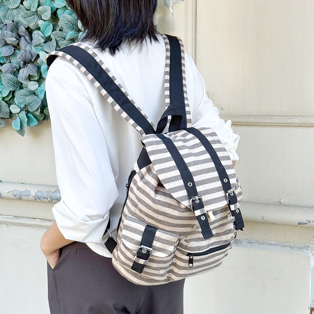 OP_M2394 캐주얼 스트라이프 여성 백팩