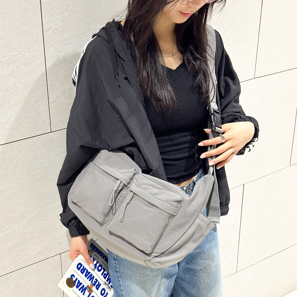 SN_9811 캐주얼 투포켓 빅 크로스백