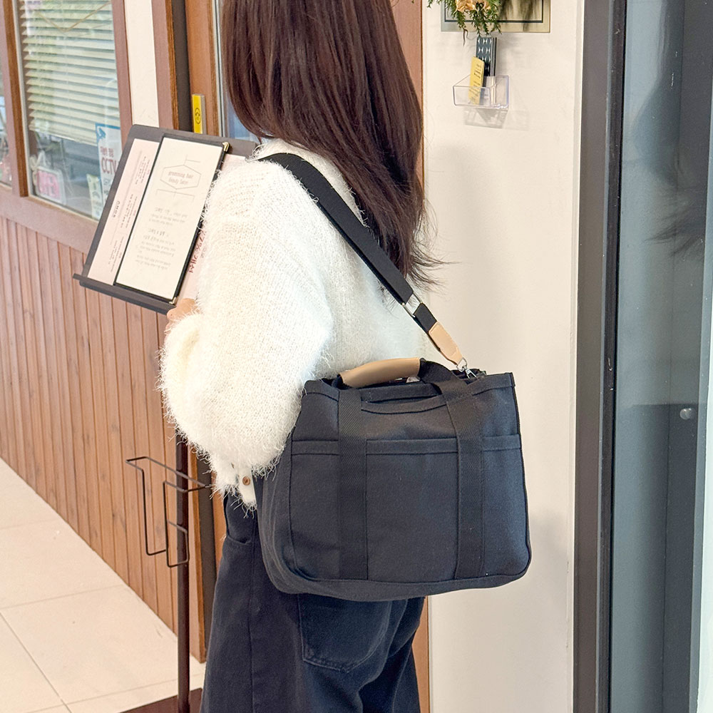 TRD_1462 분리 수납칸 캔버스 토트 크로스백