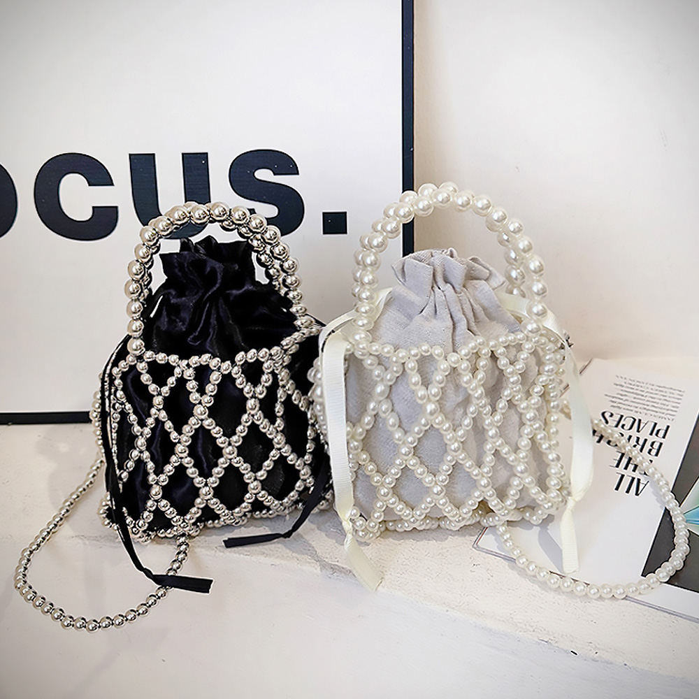 URB_구슬파우치2 미니 토트 크로스백