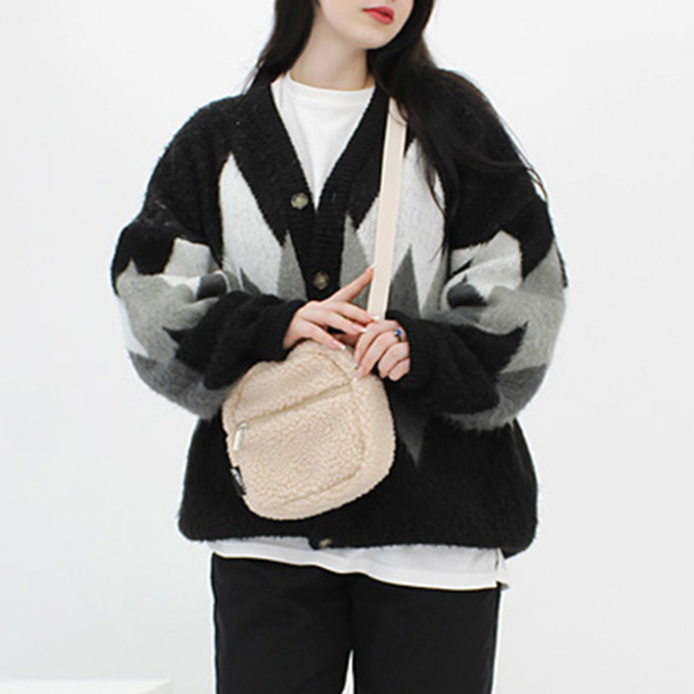 WM_MZ 로디 겨울 양털 뽀글이 가벼운 여성 미니 크로스백 가방 - B타입