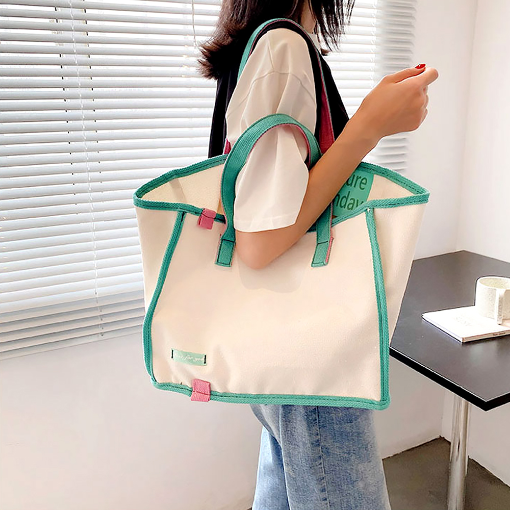 URB_캔버스칼라 에코백