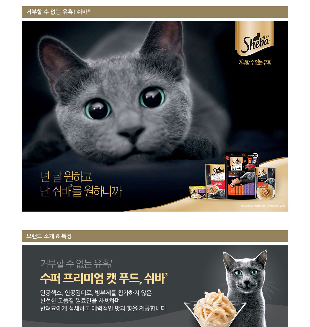 YEW_쉬바 파우치 고양이 주식 참치와 게맛살 70g 상세 이미지 1