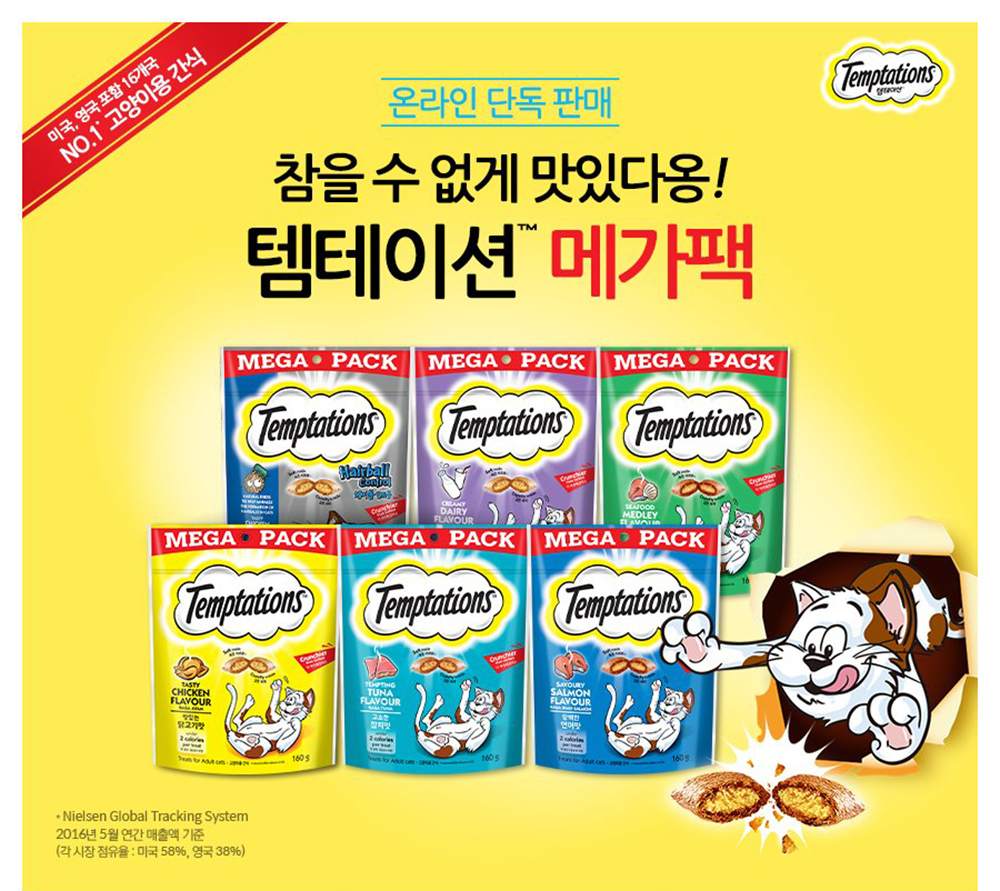 YEW_템테이션 고양이간식 담백한 연어맛 160g 상세 이미지 1