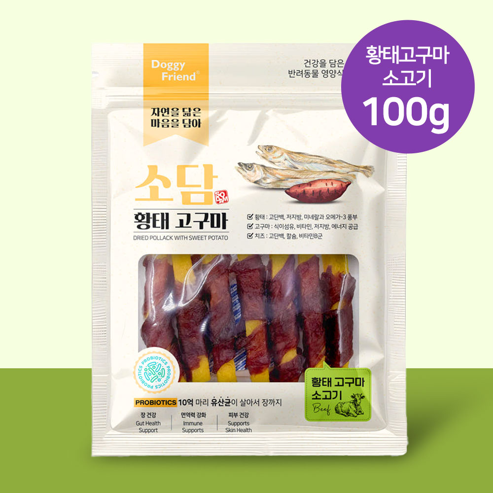 YEW_도기프랜드 소담 황태고구마 소고기 100g
