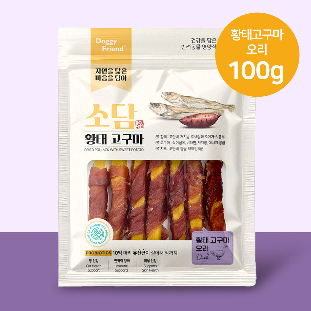 YEW_도기프랜드 소담 황태고구마 오리 100g