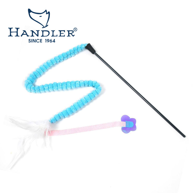 YEW_핸들러 고양이 장난감 낚시대 꿈틀 방울꼬리 티저