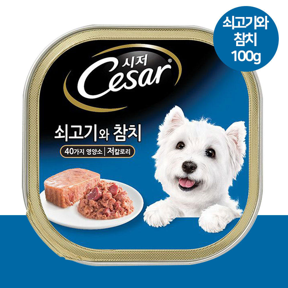 YEW_시저 쇠고기와 참치 캔 100g