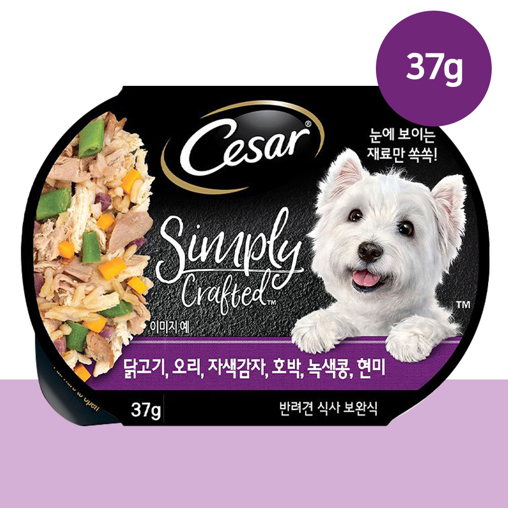 YEW_시저 심플리 닭고기 오리 자색감자 호박 외 37g