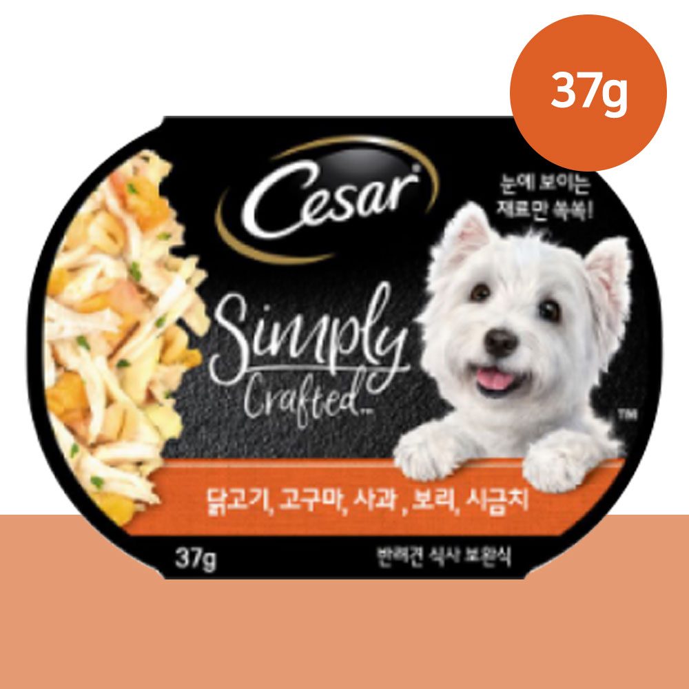 YEW_시저 심플리 닭고기 고구마 사과 외 37g