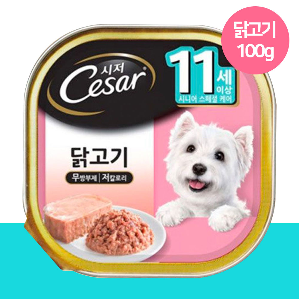 YEW_시저 11세이상 닭고기 캔 100g