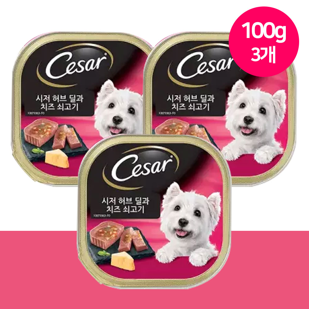 YEW_시저 허브 딜과 치즈/쇠고기 100g, 3개