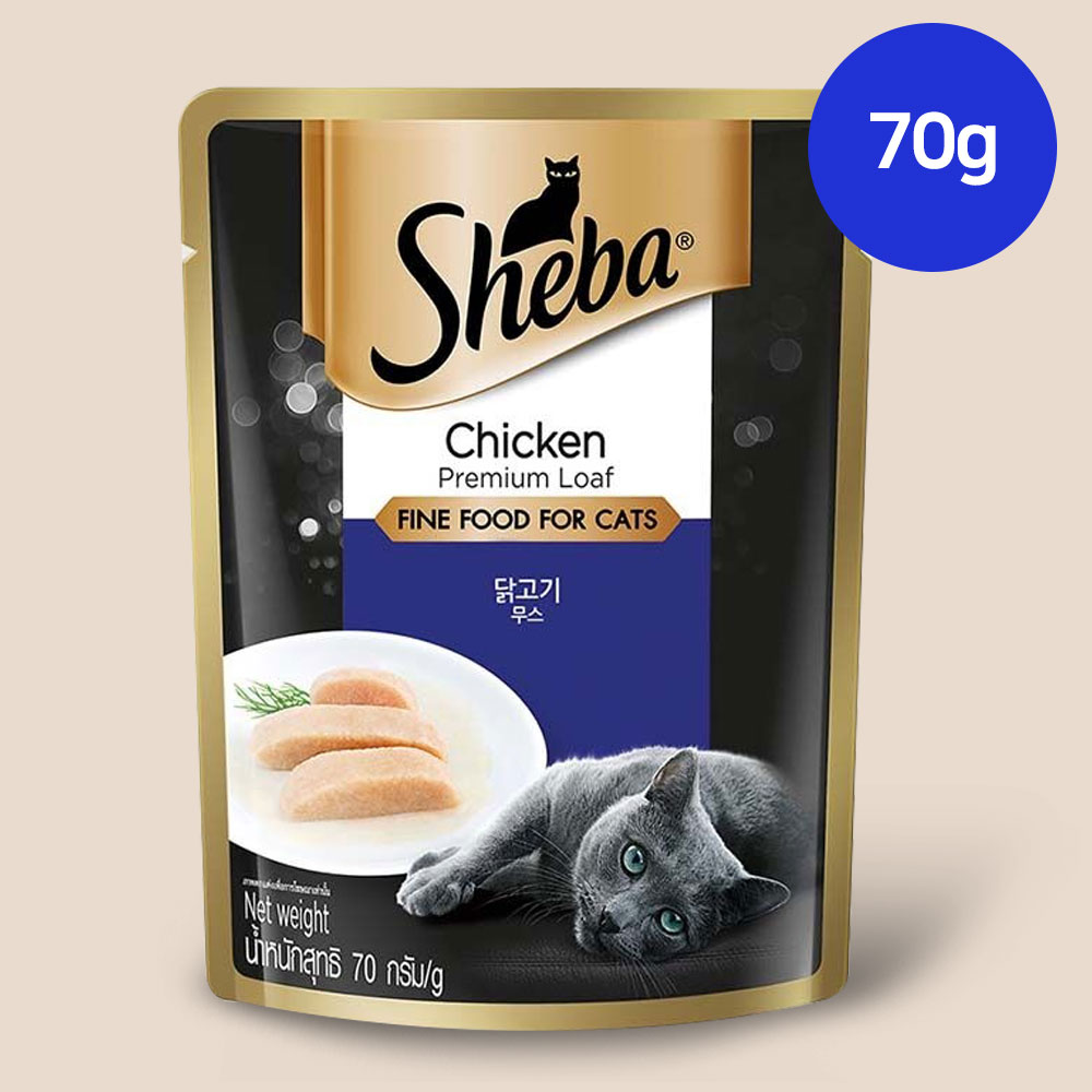 YEW_쉬바 파우치 고양이 주식 닭고기 무스 70g