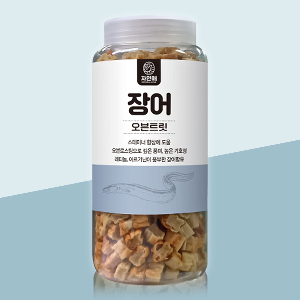 YEW_자연애 강아지 간식 오븐트릿 장어 380g, 1개