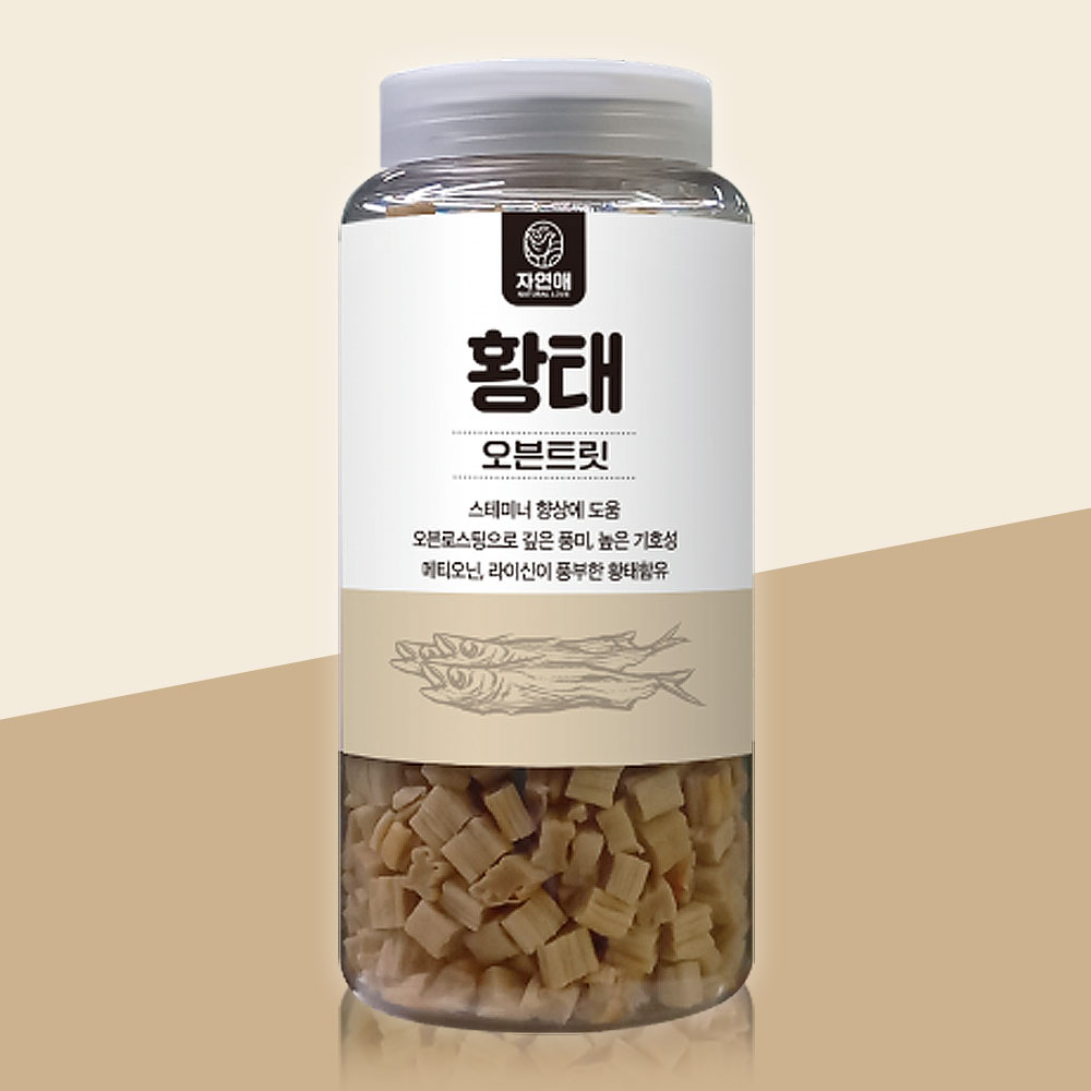 YEW_자연애 강아지 간식 오븐트릿 황태 380g, 1개