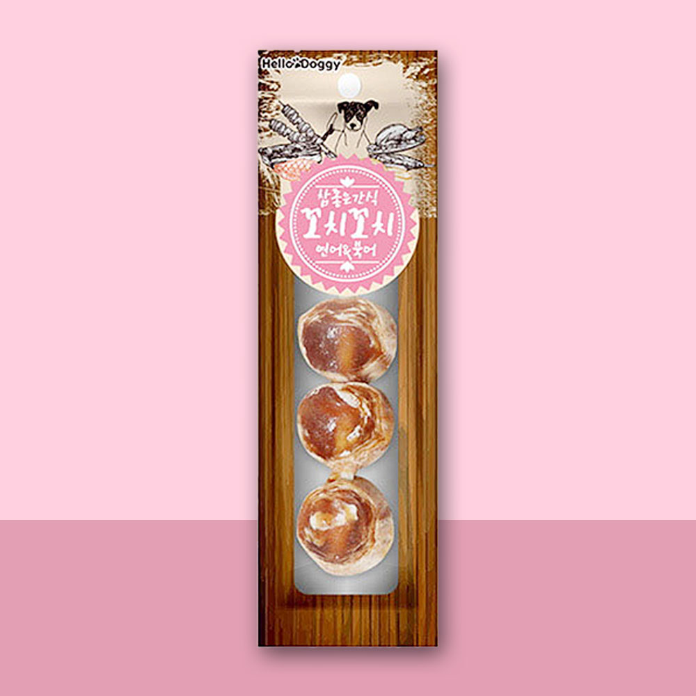 YEW_헬로도기 참좋은간식 꼬치꼬치 연어&북어 25g, 1개