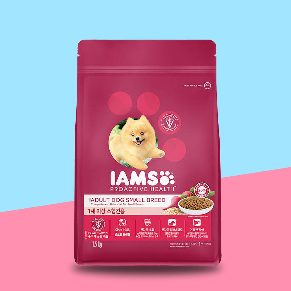 YEW_마즈 아이엠즈 프로액티브 헬스 1세이상 소형견용 사료 1.5kg, 1개